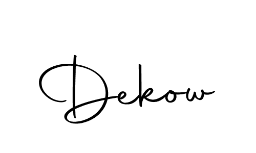 You should practise on your own different ways (Autography-DOLnW) to write your name (Dekow) in signature. don't let someone else do it for you. Dekow signature style 10 images and pictures png