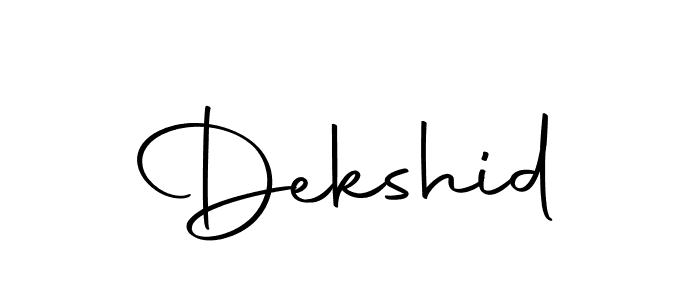 How to make Dekshid name signature. Use Autography-DOLnW style for creating short signs online. This is the latest handwritten sign. Dekshid signature style 10 images and pictures png