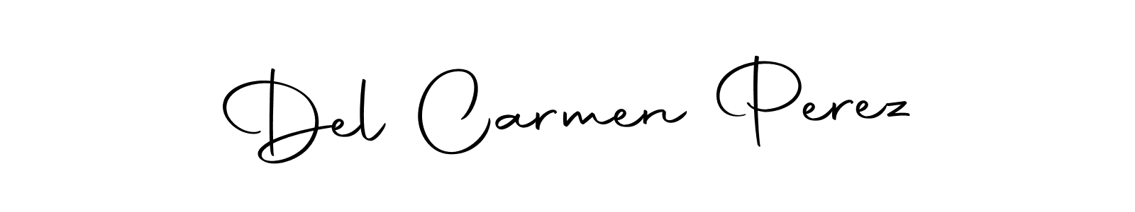 Design your own signature with our free online signature maker. With this signature software, you can create a handwritten (Autography-DOLnW) signature for name Del Carmen Perez. Del Carmen Perez signature style 10 images and pictures png