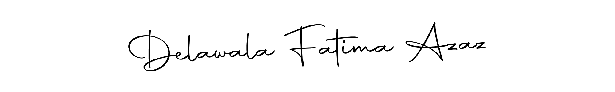 How to make Delawala Fatima Azaz name signature. Use Autography-DOLnW style for creating short signs online. This is the latest handwritten sign. Delawala Fatima Azaz signature style 10 images and pictures png