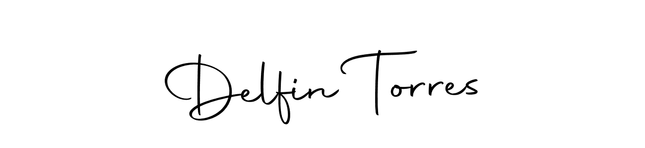 Create a beautiful signature design for name Delfin Torres. With this signature (Autography-DOLnW) fonts, you can make a handwritten signature for free. Delfin Torres signature style 10 images and pictures png