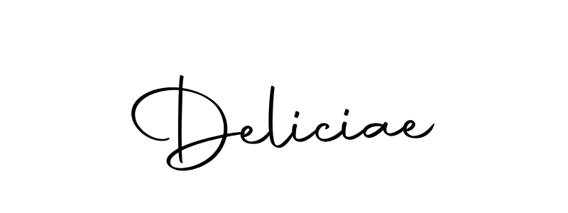 Make a beautiful signature design for name Deliciae. With this signature (Autography-DOLnW) style, you can create a handwritten signature for free. Deliciae signature style 10 images and pictures png