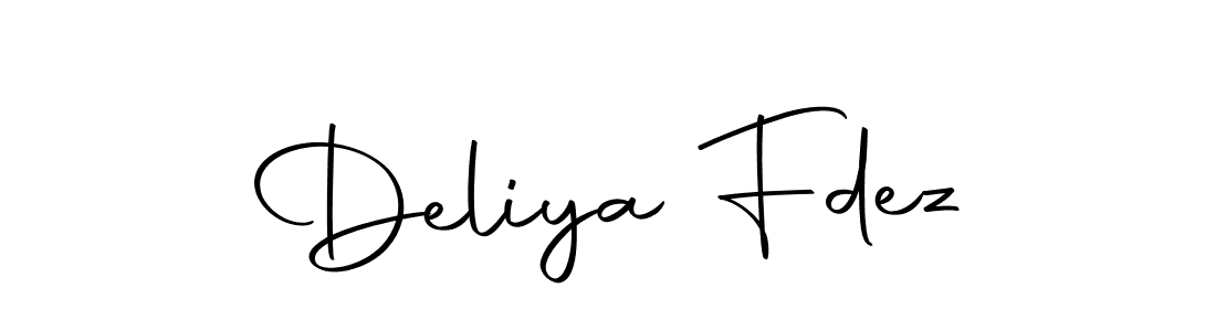 Design your own signature with our free online signature maker. With this signature software, you can create a handwritten (Autography-DOLnW) signature for name Deliya Fdez. Deliya Fdez signature style 10 images and pictures png