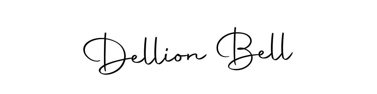 How to make Dellion Bell name signature. Use Autography-DOLnW style for creating short signs online. This is the latest handwritten sign. Dellion Bell signature style 10 images and pictures png