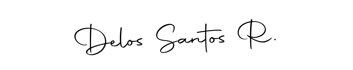 How to make Delos Santos R. name signature. Use Autography-DOLnW style for creating short signs online. This is the latest handwritten sign. Delos Santos R. signature style 10 images and pictures png
