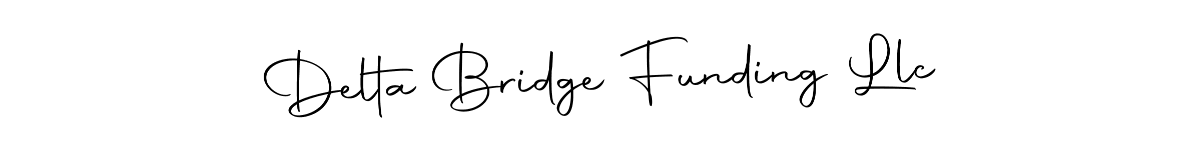 Create a beautiful signature design for name Delta Bridge Funding Llc. With this signature (Autography-DOLnW) fonts, you can make a handwritten signature for free. Delta Bridge Funding Llc signature style 10 images and pictures png