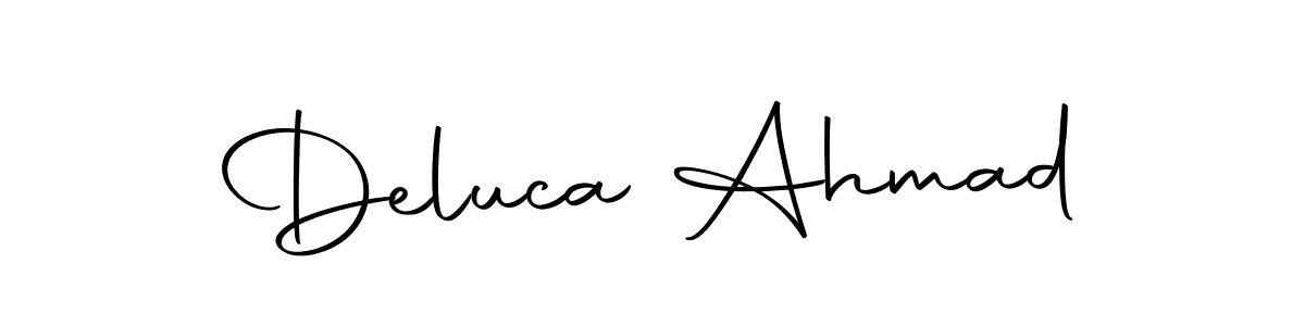 You can use this online signature creator to create a handwritten signature for the name Deluca Ahmad. This is the best online autograph maker. Deluca Ahmad signature style 10 images and pictures png