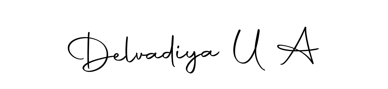 This is the best signature style for the Delvadiya U A name. Also you like these signature font (Autography-DOLnW). Mix name signature. Delvadiya U A signature style 10 images and pictures png