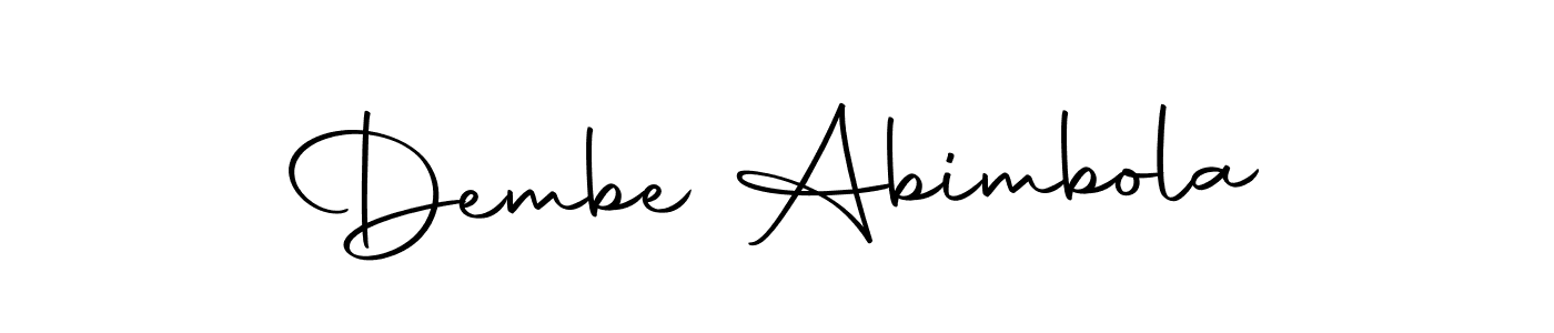 Also we have Dembe Abimbola name is the best signature style. Create professional handwritten signature collection using Autography-DOLnW autograph style. Dembe Abimbola signature style 10 images and pictures png