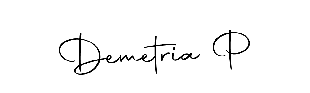 Demetria P stylish signature style. Best Handwritten Sign (Autography-DOLnW) for my name. Handwritten Signature Collection Ideas for my name Demetria P. Demetria P signature style 10 images and pictures png