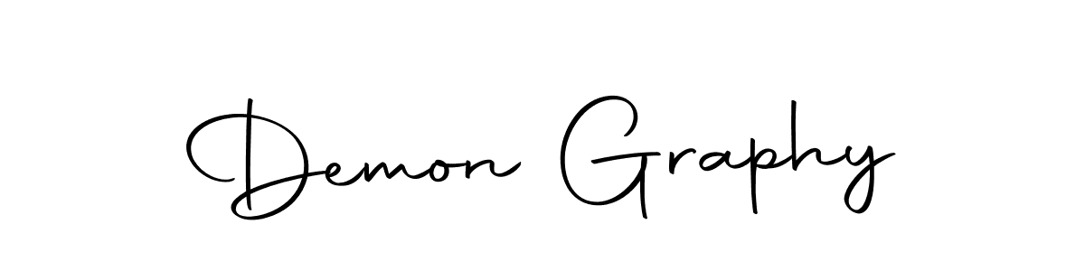 Design your own signature with our free online signature maker. With this signature software, you can create a handwritten (Autography-DOLnW) signature for name Demon Graphy. Demon Graphy signature style 10 images and pictures png