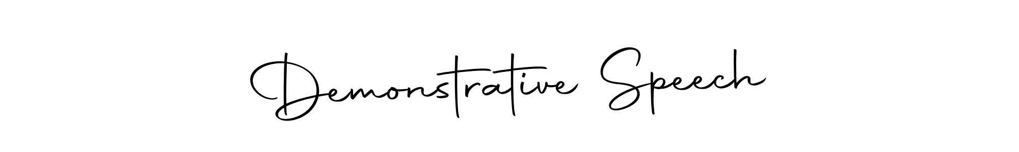 Similarly Autography-DOLnW is the best handwritten signature design. Signature creator online .You can use it as an online autograph creator for name Demonstrative Speech. Demonstrative Speech signature style 10 images and pictures png