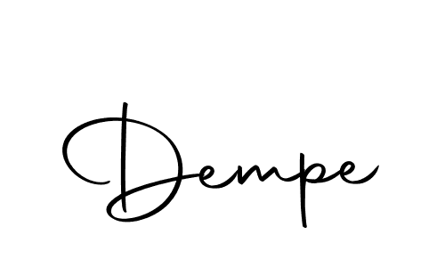 Make a beautiful signature design for name Dempe. With this signature (Autography-DOLnW) style, you can create a handwritten signature for free. Dempe signature style 10 images and pictures png