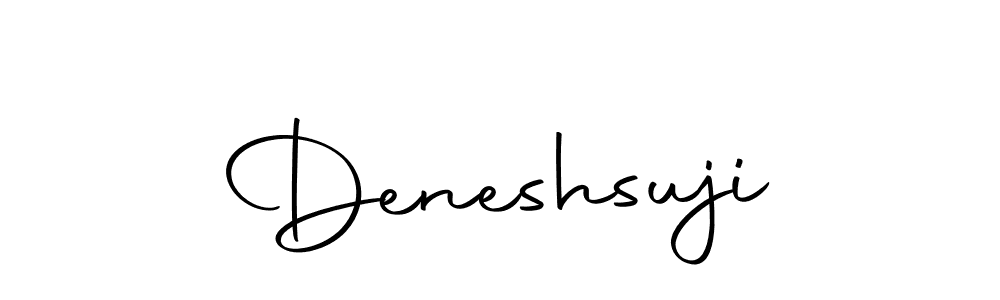 You can use this online signature creator to create a handwritten signature for the name Deneshsuji. This is the best online autograph maker. Deneshsuji signature style 10 images and pictures png