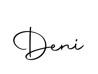Design your own signature with our free online signature maker. With this signature software, you can create a handwritten (Autography-DOLnW) signature for name Deni. Deni signature style 10 images and pictures png