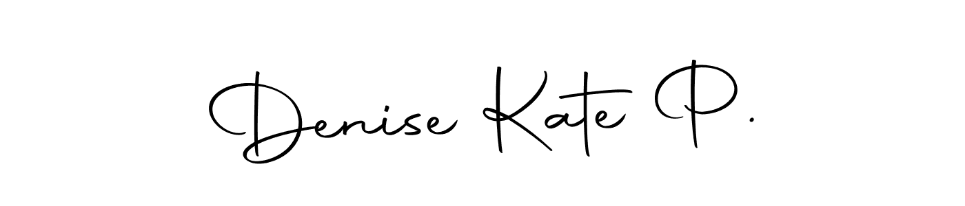 Make a beautiful signature design for name Denise Kate P.. With this signature (Autography-DOLnW) style, you can create a handwritten signature for free. Denise Kate P. signature style 10 images and pictures png
