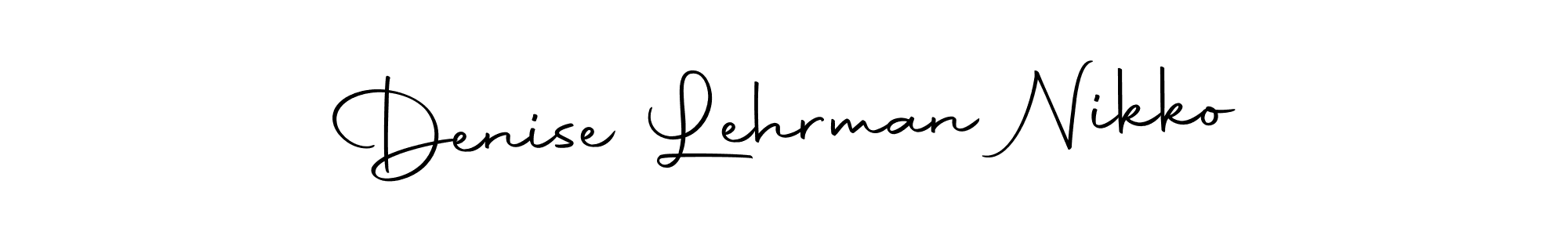 Similarly Autography-DOLnW is the best handwritten signature design. Signature creator online .You can use it as an online autograph creator for name Denise Lehrman Nikko. Denise Lehrman Nikko signature style 10 images and pictures png