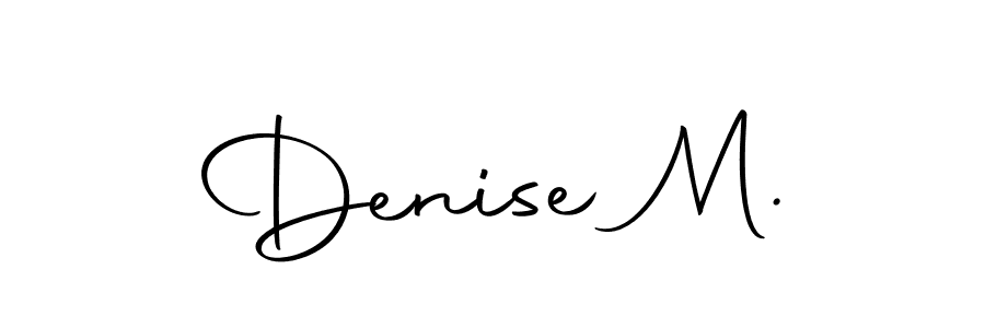 Use a signature maker to create a handwritten signature online. With this signature software, you can design (Autography-DOLnW) your own signature for name Denise M.. Denise M. signature style 10 images and pictures png