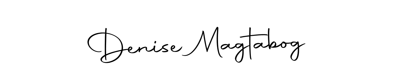 Design your own signature with our free online signature maker. With this signature software, you can create a handwritten (Autography-DOLnW) signature for name Denise Magtabog. Denise Magtabog signature style 10 images and pictures png