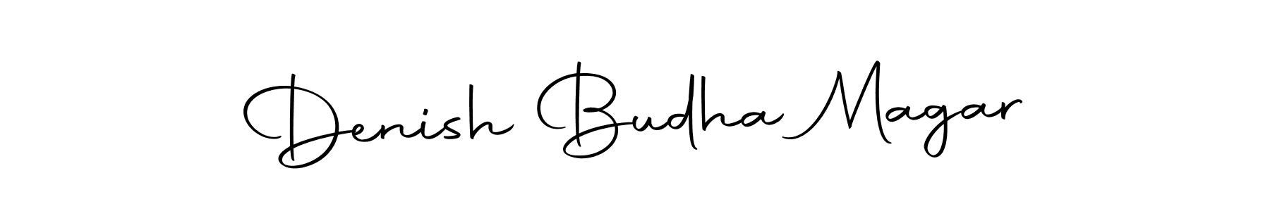 Design your own signature with our free online signature maker. With this signature software, you can create a handwritten (Autography-DOLnW) signature for name Denish Budha Magar. Denish Budha Magar signature style 10 images and pictures png