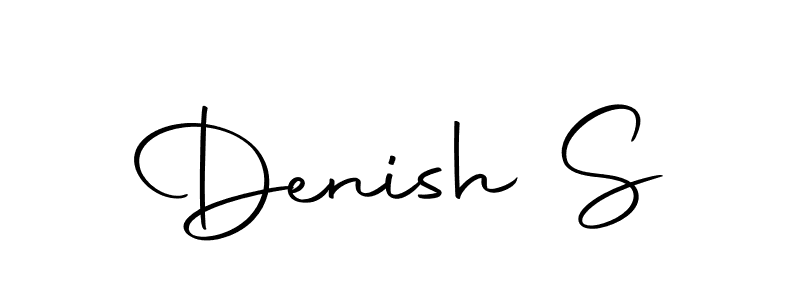 How to make Denish S name signature. Use Autography-DOLnW style for creating short signs online. This is the latest handwritten sign. Denish S signature style 10 images and pictures png