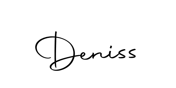 You can use this online signature creator to create a handwritten signature for the name Deniss. This is the best online autograph maker. Deniss signature style 10 images and pictures png