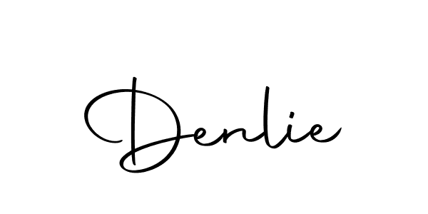 Design your own signature with our free online signature maker. With this signature software, you can create a handwritten (Autography-DOLnW) signature for name Denlie. Denlie signature style 10 images and pictures png