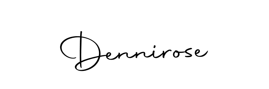 How to make Dennirose name signature. Use Autography-DOLnW style for creating short signs online. This is the latest handwritten sign. Dennirose signature style 10 images and pictures png