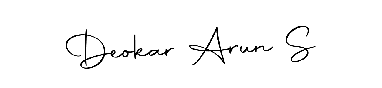 You should practise on your own different ways (Autography-DOLnW) to write your name (Deokar Arun S) in signature. don't let someone else do it for you. Deokar Arun S signature style 10 images and pictures png