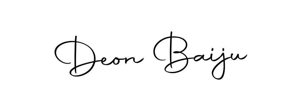 Design your own signature with our free online signature maker. With this signature software, you can create a handwritten (Autography-DOLnW) signature for name Deon Baiju. Deon Baiju signature style 10 images and pictures png