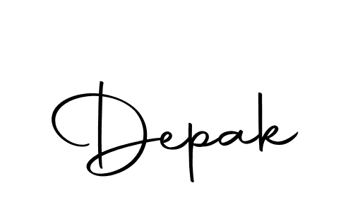 Design your own signature with our free online signature maker. With this signature software, you can create a handwritten (Autography-DOLnW) signature for name Depak. Depak signature style 10 images and pictures png