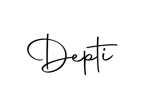 Make a beautiful signature design for name Depti. With this signature (Autography-DOLnW) style, you can create a handwritten signature for free. Depti signature style 10 images and pictures png