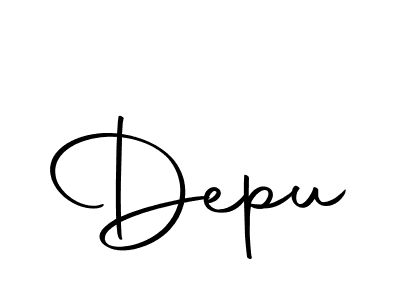 Create a beautiful signature design for name Depu. With this signature (Autography-DOLnW) fonts, you can make a handwritten signature for free. Depu signature style 10 images and pictures png