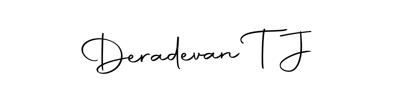 Make a beautiful signature design for name Deradevan T J. With this signature (Autography-DOLnW) style, you can create a handwritten signature for free. Deradevan T J signature style 10 images and pictures png