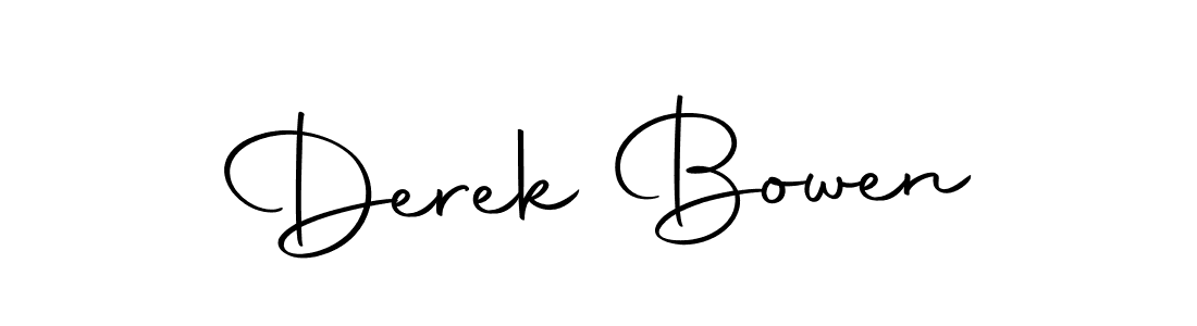 You should practise on your own different ways (Autography-DOLnW) to write your name (Derek Bowen) in signature. don't let someone else do it for you. Derek Bowen signature style 10 images and pictures png