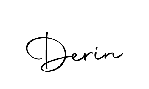Use a signature maker to create a handwritten signature online. With this signature software, you can design (Autography-DOLnW) your own signature for name Derin. Derin signature style 10 images and pictures png