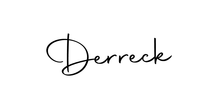 Make a beautiful signature design for name Derreck. With this signature (Autography-DOLnW) style, you can create a handwritten signature for free. Derreck signature style 10 images and pictures png