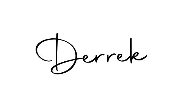Design your own signature with our free online signature maker. With this signature software, you can create a handwritten (Autography-DOLnW) signature for name Derrek. Derrek signature style 10 images and pictures png