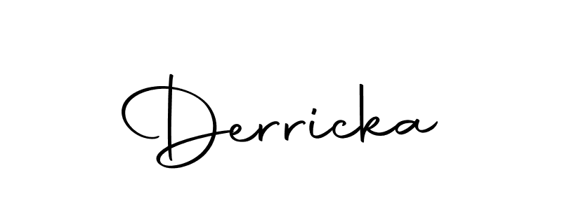 How to make Derricka name signature. Use Autography-DOLnW style for creating short signs online. This is the latest handwritten sign. Derricka signature style 10 images and pictures png