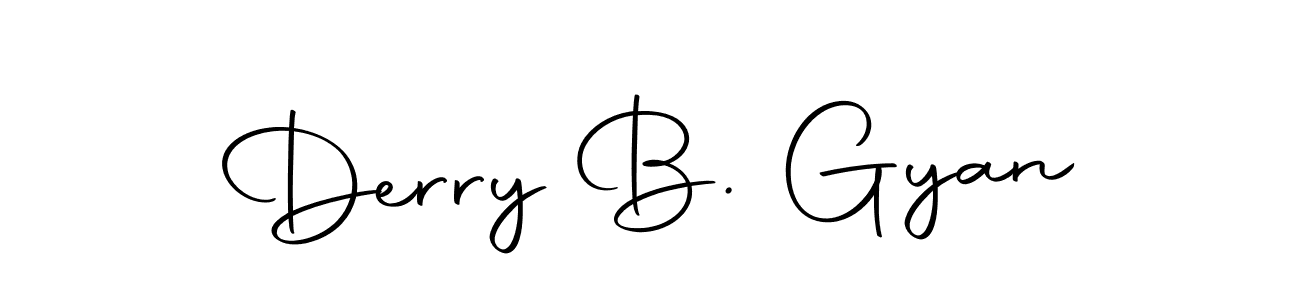 Use a signature maker to create a handwritten signature online. With this signature software, you can design (Autography-DOLnW) your own signature for name Derry B. Gyan. Derry B. Gyan signature style 10 images and pictures png