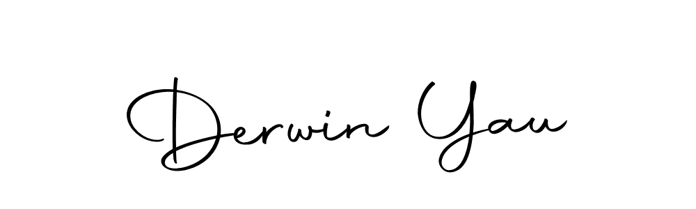 How to make Derwin Yau name signature. Use Autography-DOLnW style for creating short signs online. This is the latest handwritten sign. Derwin Yau signature style 10 images and pictures png