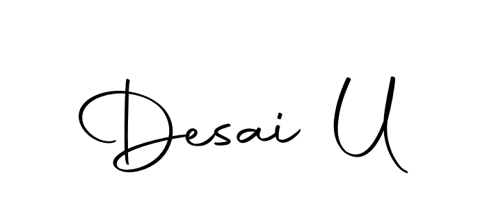 Make a beautiful signature design for name Desai U. Use this online signature maker to create a handwritten signature for free. Desai U signature style 10 images and pictures png