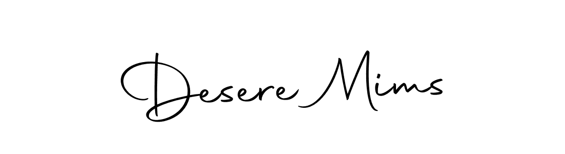 Create a beautiful signature design for name Desere Mims. With this signature (Autography-DOLnW) fonts, you can make a handwritten signature for free. Desere Mims signature style 10 images and pictures png