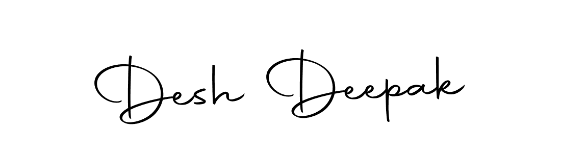 How to make Desh Deepak name signature. Use Autography-DOLnW style for creating short signs online. This is the latest handwritten sign. Desh Deepak signature style 10 images and pictures png