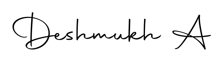 You can use this online signature creator to create a handwritten signature for the name Deshmukh A. This is the best online autograph maker. Deshmukh A signature style 10 images and pictures png