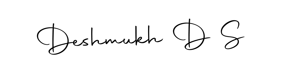 How to make Deshmukh D S name signature. Use Autography-DOLnW style for creating short signs online. This is the latest handwritten sign. Deshmukh D S signature style 10 images and pictures png