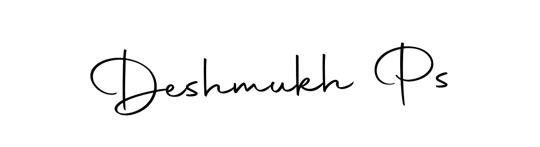 Design your own signature with our free online signature maker. With this signature software, you can create a handwritten (Autography-DOLnW) signature for name Deshmukh Ps. Deshmukh Ps signature style 10 images and pictures png