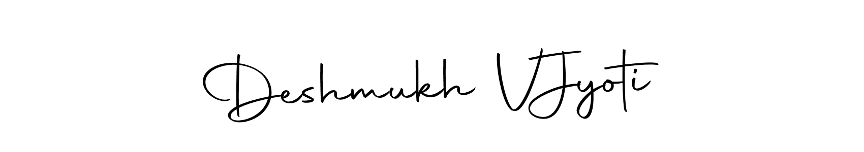 You should practise on your own different ways (Autography-DOLnW) to write your name (Deshmukh V  Jyoti) in signature. don't let someone else do it for you. Deshmukh V  Jyoti signature style 10 images and pictures png