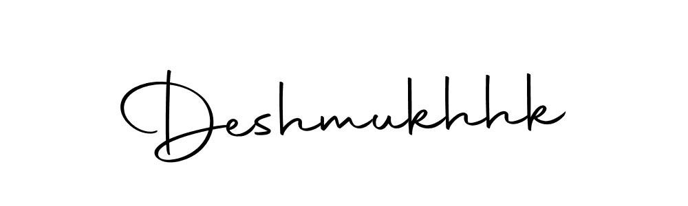 Use a signature maker to create a handwritten signature online. With this signature software, you can design (Autography-DOLnW) your own signature for name Deshmukhhk. Deshmukhhk signature style 10 images and pictures png