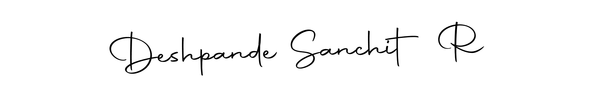 How to make Deshpande Sanchit R name signature. Use Autography-DOLnW style for creating short signs online. This is the latest handwritten sign. Deshpande Sanchit R signature style 10 images and pictures png